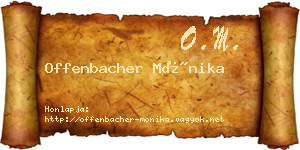 Offenbacher Mónika névjegykártya