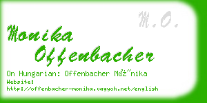 monika offenbacher business card